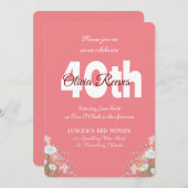 ウエスタン素朴ワイルドフラワーパーソナライズされた誕生日 招待状 (正面/裏面)