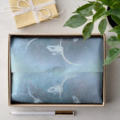 ウエスタン素朴ヴィンテージブルーテクスチャブルスカル 薄葉紙 (ギフト)