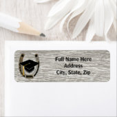 ウエスタン素朴卒業式差出人住所 ラベル (インサイチュ)