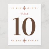 ウエスタン結婚のテーブル番号 (裏面)