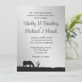 ウエスタン結婚式招待状 招待状 (スタンド正面)