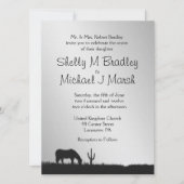 ウエスタン結婚式招待状 招待状 (正面)