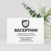 ウエスタン結婚式案内 黒馬 招待状 (スタンド正面)