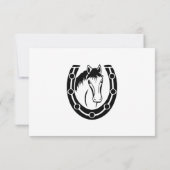 ウエスタン結婚式案内 黒馬 招待状 (裏面)