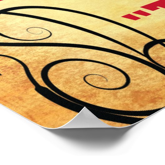 ウエスタン誕生日指名手配ポスター ポスター (角)