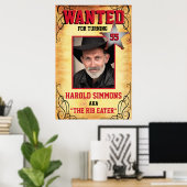 ウエスタン誕生日指名手配ポスター ポスター (ホームオフィス)