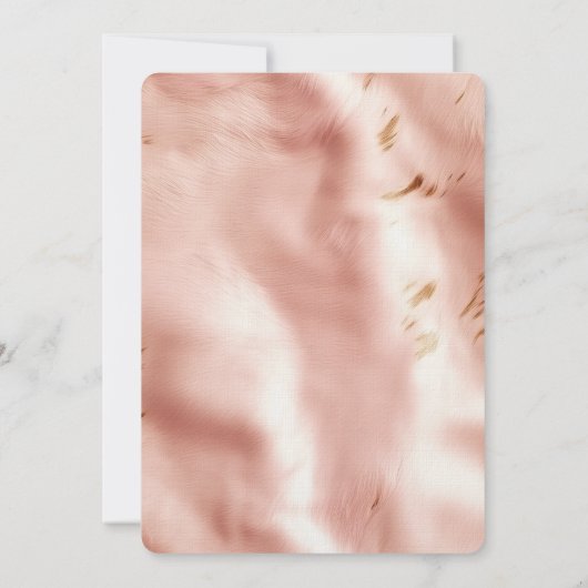 ウエスタン赤面ピンクコフェイクウィドブライダルシャワー 招待状 (裏面)