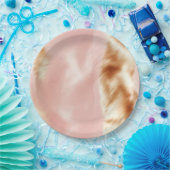 ウエスタン赤面ピンクブラウンコウィド ペーパープレート (パーティー)