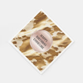 ウエスタン金ゴールドクリームコウィド スタンダードランチョンナプキン (角)