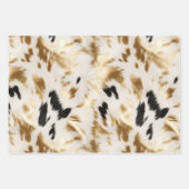 ウエスタン金ゴールドクリームコウィド ラッピングペーパーシート (正面3)