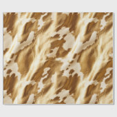 ウエスタン金ゴールドクリームコウィド ラッピングペーパー (フラット)