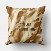 ウエスタン金ゴールドホワイトクリームコウィド クッション (正面)