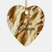 ウエスタン金ゴールドホワイトクリームコウィド セラミックオーナメント (右)