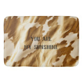 ウエスタン金ゴールドホワイトクリームコウィド バスマット (正面)