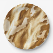 ウエスタン金ゴールドホワイトクリームコウィド ペーパープレート (正面)