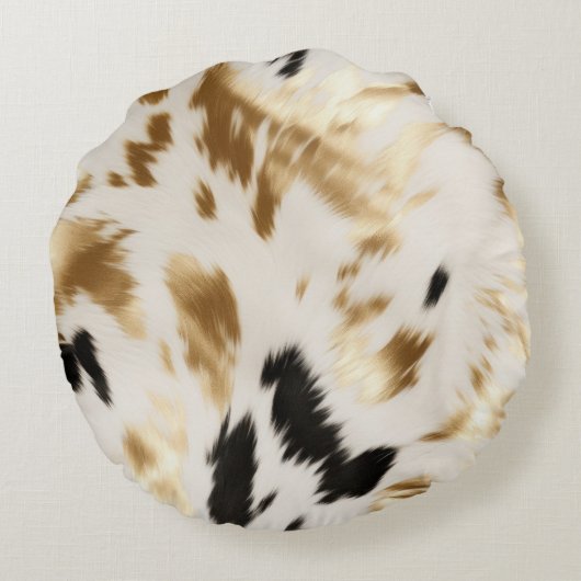 ウエスタン金ゴールドホワイトクリームコウィド ラウンドクッション (裏面)