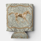 ウエスタン金ゴールドホースベルトバックル 缶クーラー (裏面)