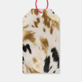 ウエスタン金ゴールド白黒クリームコウィド ギフトタグ (裏面)