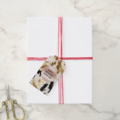 ウエスタン金ゴールド白黒クリームコウィド ギフトタグ (より糸付き)