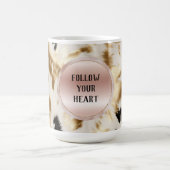 ウエスタン金ゴールド白黒クリームコウィド コーヒーマグカップ (中央)