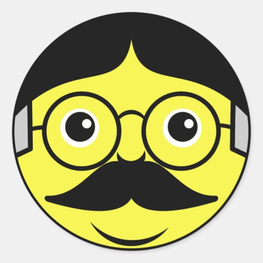 ウエスタン顔 ラウンドシール (正面)