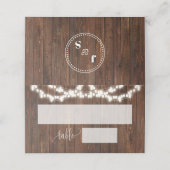 ウエスタン風 フォールディング シャワー席 結婚式 座席カード プレイスカード (外部開封)