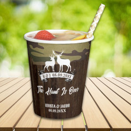 ウエスタン鹿 ハント終了 ウェディング 紙コップ
