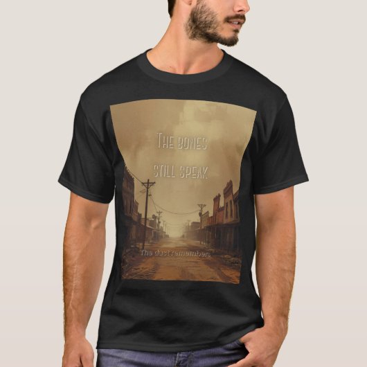 ウエスタン・アンダーグラウンドストリート ブラック ユニセックスTシャツ Tシャツ (正面)