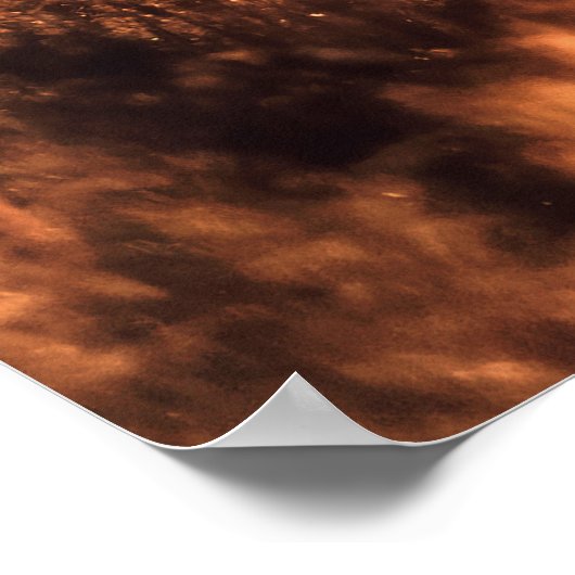 ウエスタン – カウボーイポートレートとアメリカ国旗 ポスター (角)