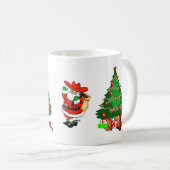ウエスタン・クリスマスのカウボーイサンタとツリー コーヒーマグカップ (正面右)