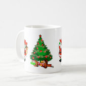 ウエスタン・クリスマスのカウボーイサンタとツリー コーヒーマグカップ (正面左)