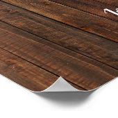 ウエスタン・シェア・ザ・ラブ・オア・ハッシュタグ・ウェディング・サイン ポスター (角)