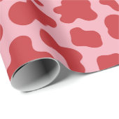 ウエスタン バレンタインデー 牛柄 カウガール ピンク 赤 ラッピングペーパー (ロールコーナー)