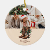 ウエスタン ボウブーツ クリスマス セラミックオーナメント (正面)