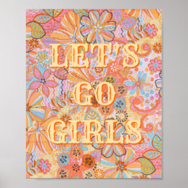 ウエスタン Let's Go Girls ポスター 女子力 ウォールアート