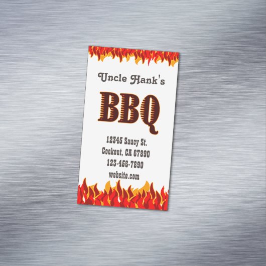 ウエスタンBBQレストランカスタム磁気カード マグネット名刺 (インサイチュ)