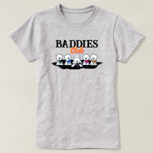 ウエスティー子犬の悪者 100%コットンTシャツ Tシャツ (デザイン正面)