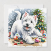 ウエスティー クリスマス オーナメント 遊び心 (正面)