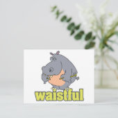 ウエストを測るダイエットのヒッポウパン漫画 ポストカード (スタンド正面)