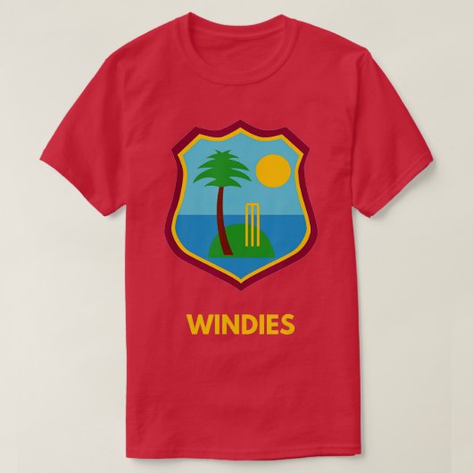 ウエストインディズウィンディーズCricketファン Tシャツ (デザイン正面)