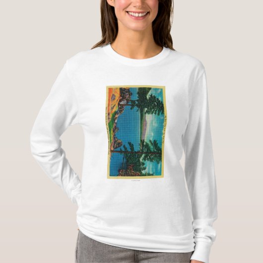 ウエストエンドからのbig Bear湖 Tシャツ (正面)