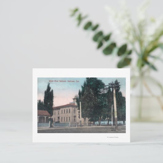 ウエストエンドスクールの外観 ポストカード (スタンド正面)