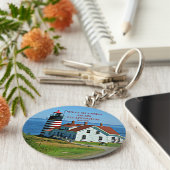 ウエストクードディヘッドライトハウスメインラウンドキーチェーン キーホルダー (側面)