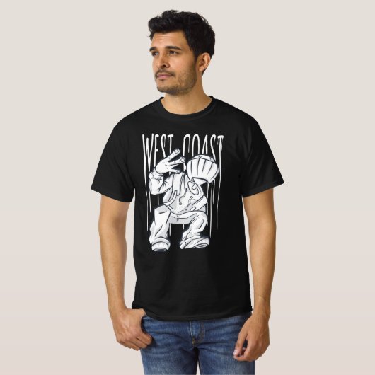 ウエストコーストガイヒップホップ Tシャツ (正面フル)