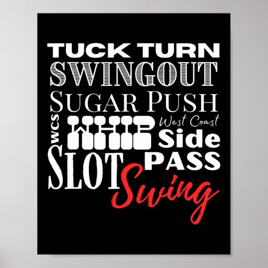 ウエストコーストスイングダンスWcs踊り用語ダンサーBa ポスター (正面)