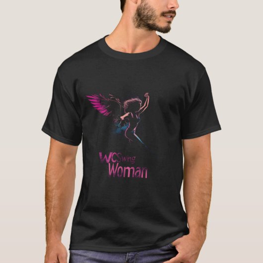 ウエストコーストスウィングの女性ダンサー Tシャツ (正面)