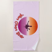 ウエストコーストレズビアンプライドダイバー ビーチタオル (正面)