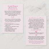 ウエストトレーナーの利点FAQトーンピンク 名刺 (正面/裏面)