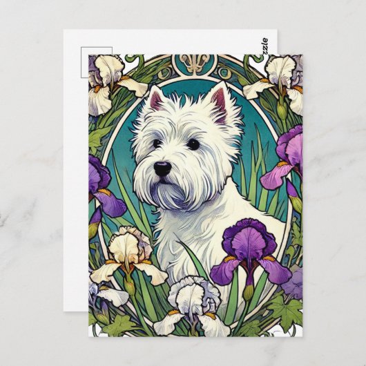 ウエストハイランドテリアウェスティー ポストカード (正面/裏面)