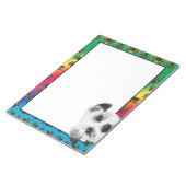 ウエストハイランドテリアカラフルドッグポーパターン ノートパッド (アングル)